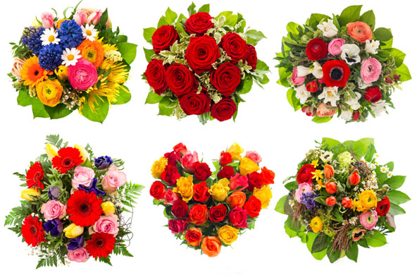 Different-shaped-bouquets