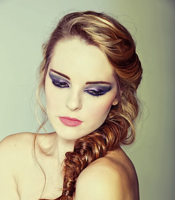 Side braid with a prodded crown 