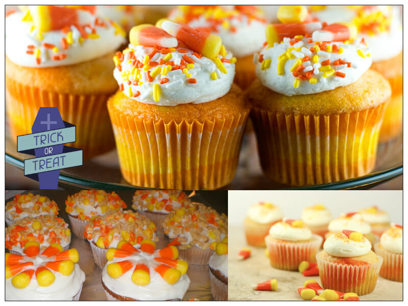 candy corn cupcakes