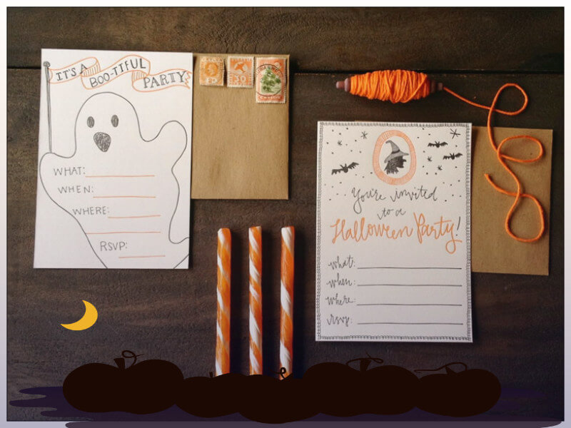 halloween party diy invitation