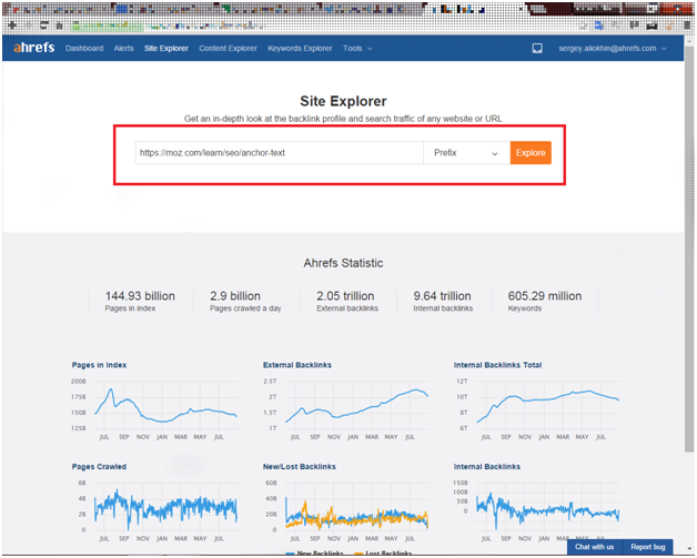 explorer ahrefs