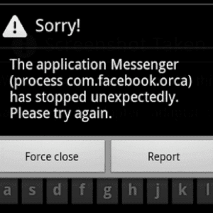 Pname com.facebook.orca stopped