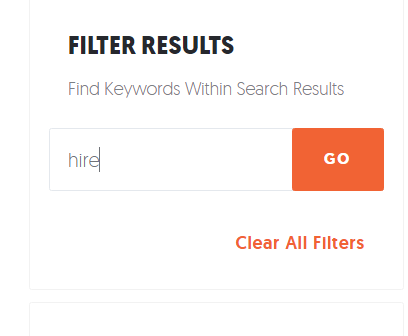 filter results