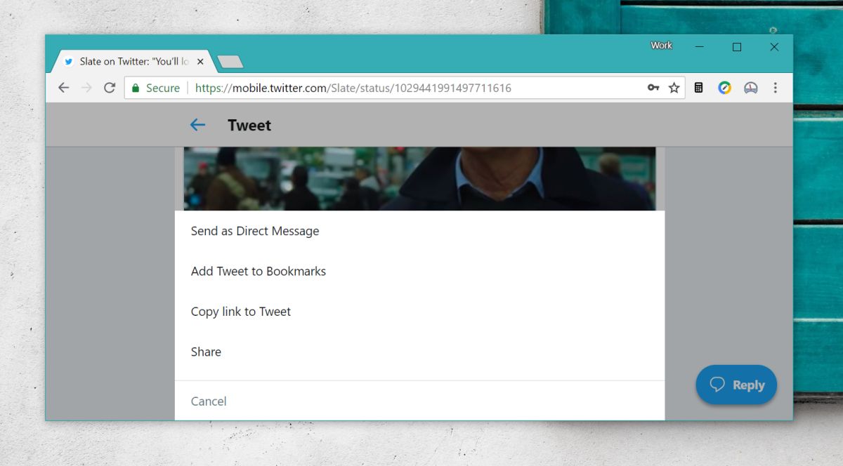 Bookmark Tweets from the Twitter desktop website