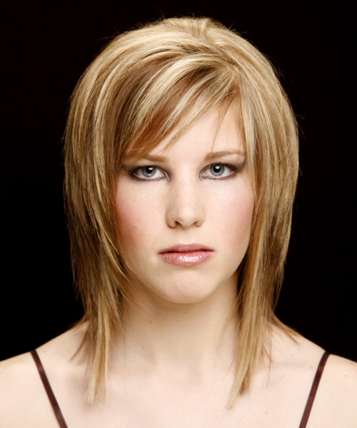 Straightened Shag Medium Hairstyles