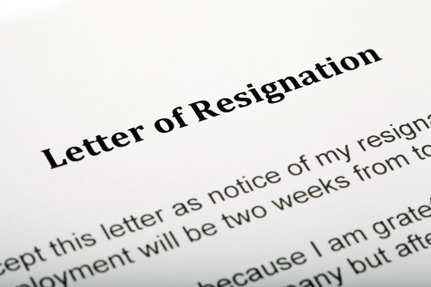 Letter of Resignation