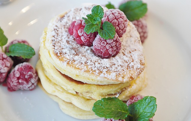 Strawberry and Coconut Pancakes