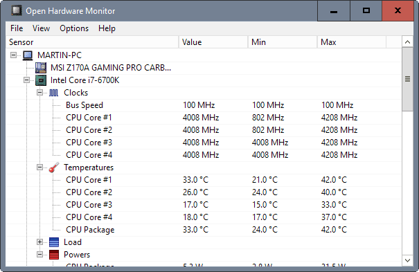 Open Hardware Monitor