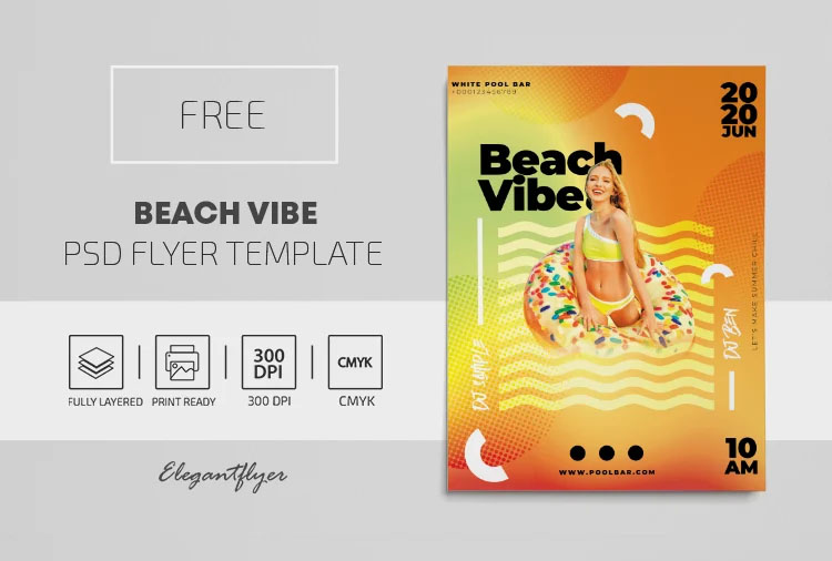 Beach Vibe – Free PSD Flyer Template
