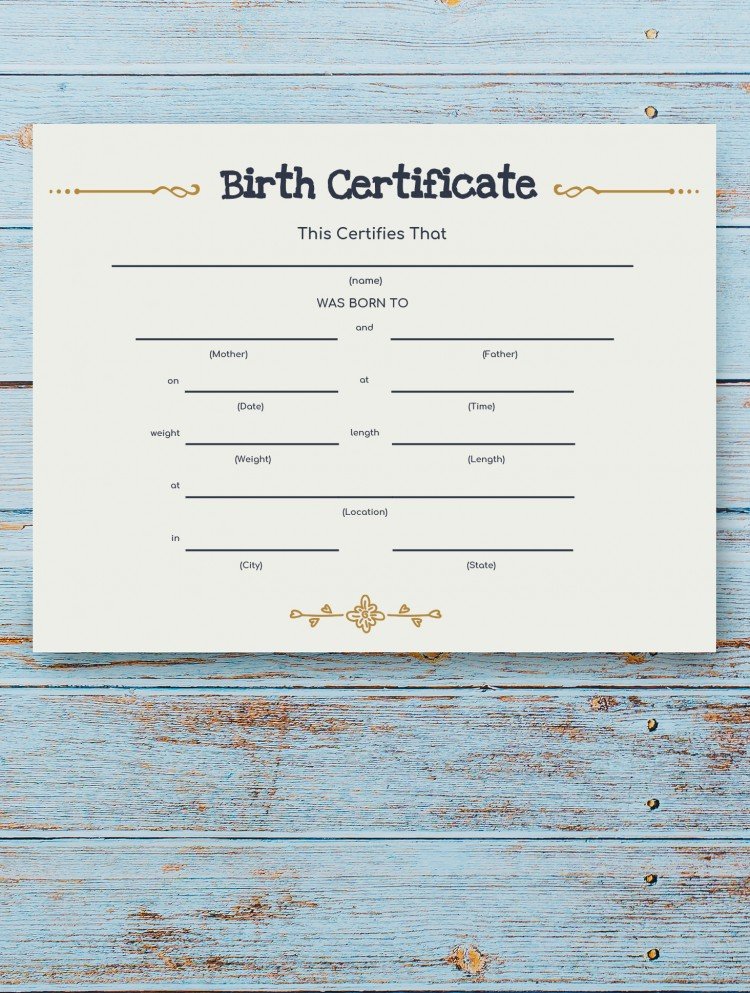 Birth Certificate – free Google Docs Template