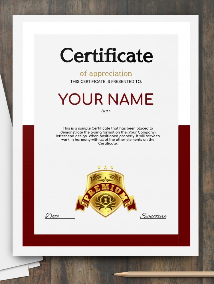 Certificate appreciation – free Google Docs Template