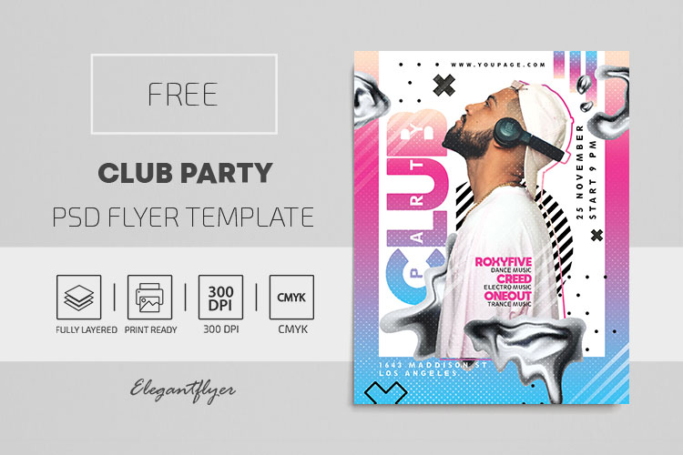 Club Party – Free Flyer PSD Template (2)