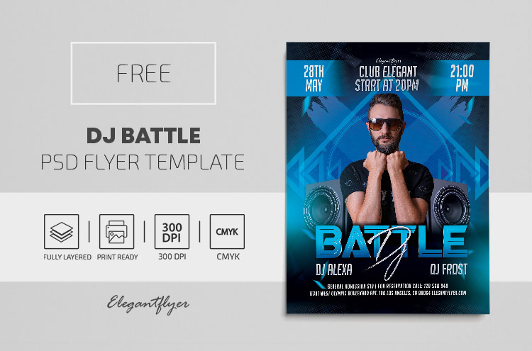 DJ Battle – Free PSD Flyer Template