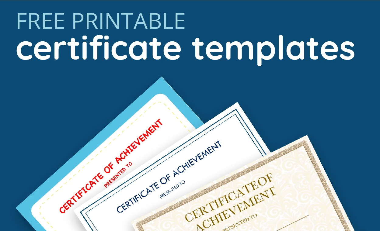 25+ Best Free Certificate Templates in Google Docs and Word Throughout Free Printable Certificate Of Achievement Template