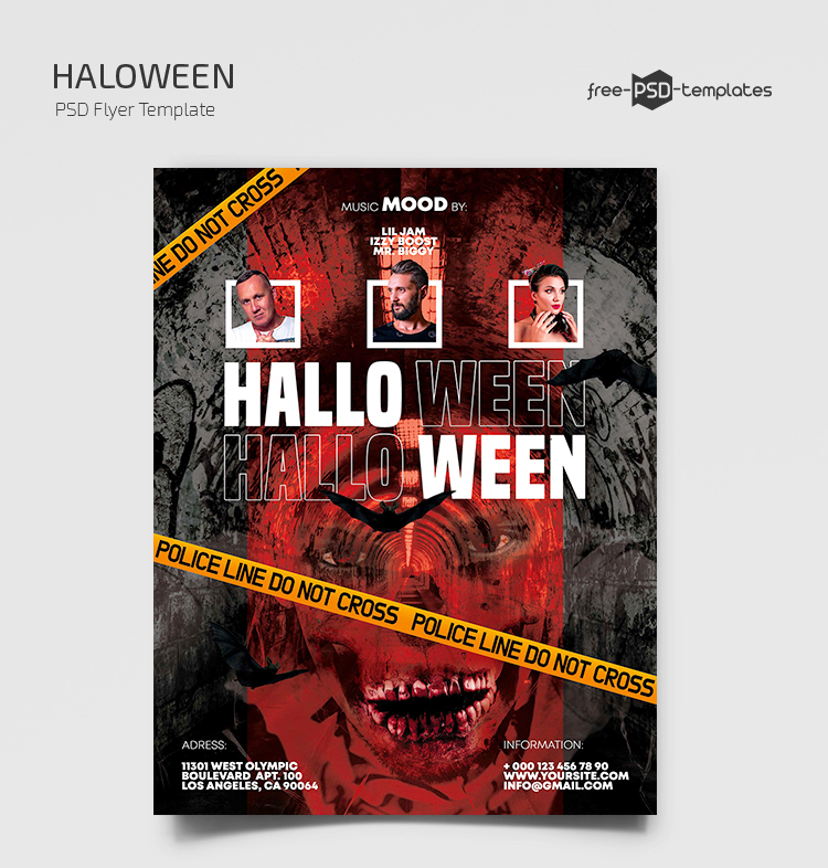 Free Halloween Flyer Template in PSD