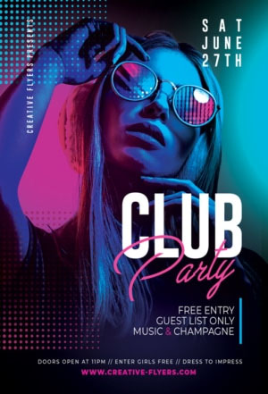 Free Night Club Flyer Template