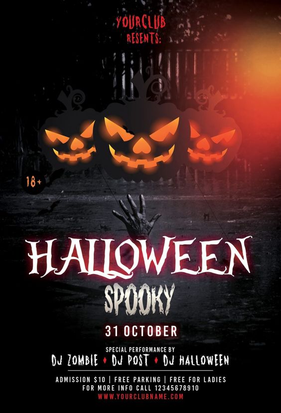 Halloween Spooky PSD Flyer Template For Free