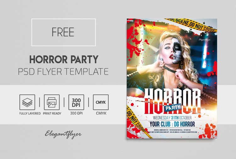 Horror Party – Free Flyer PSD Template