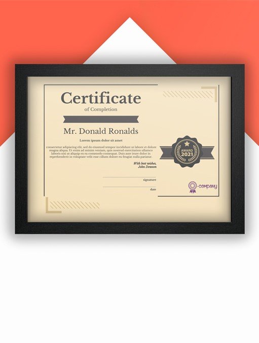 Printable Certificate of Completion – free Google Docs Template
