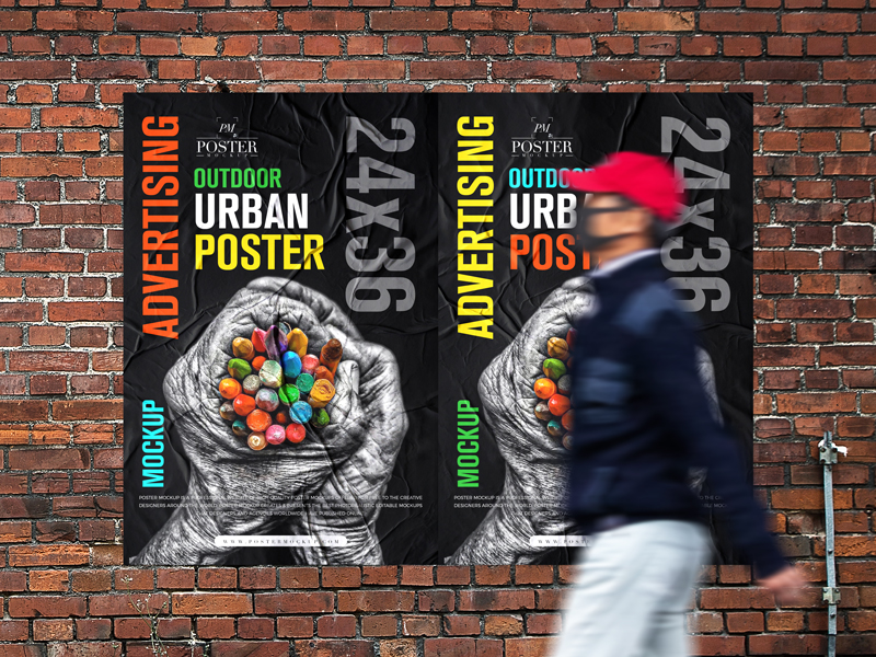 24x36 Urban Poster Mockup Free