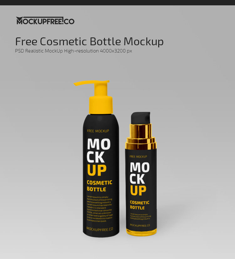 Cosmetic Bottle – Free PSD Mockup