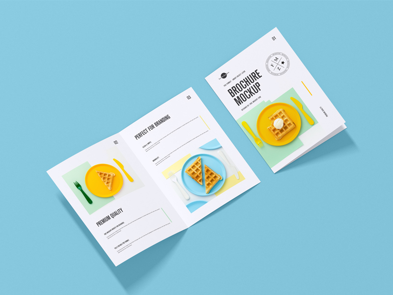 Free A4 Brochure Mockup