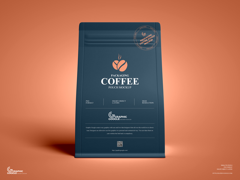 Free Coffee Pouch Mockup