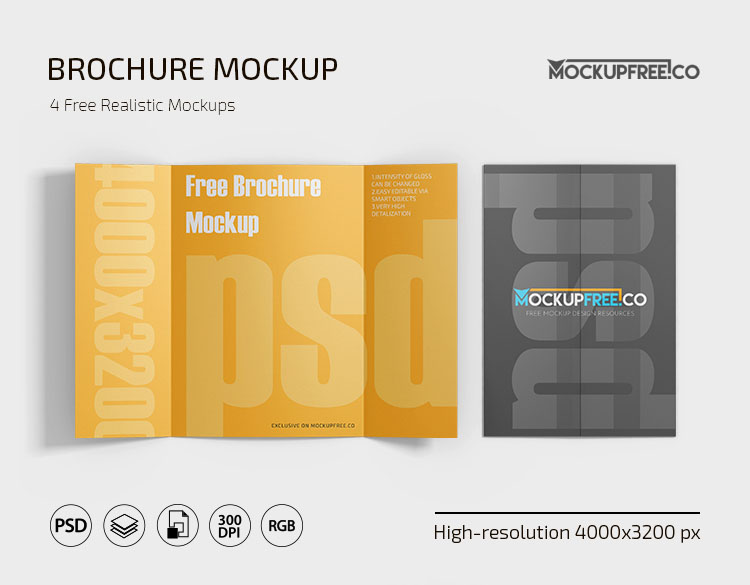 Free PSD Brochure Mockup Template