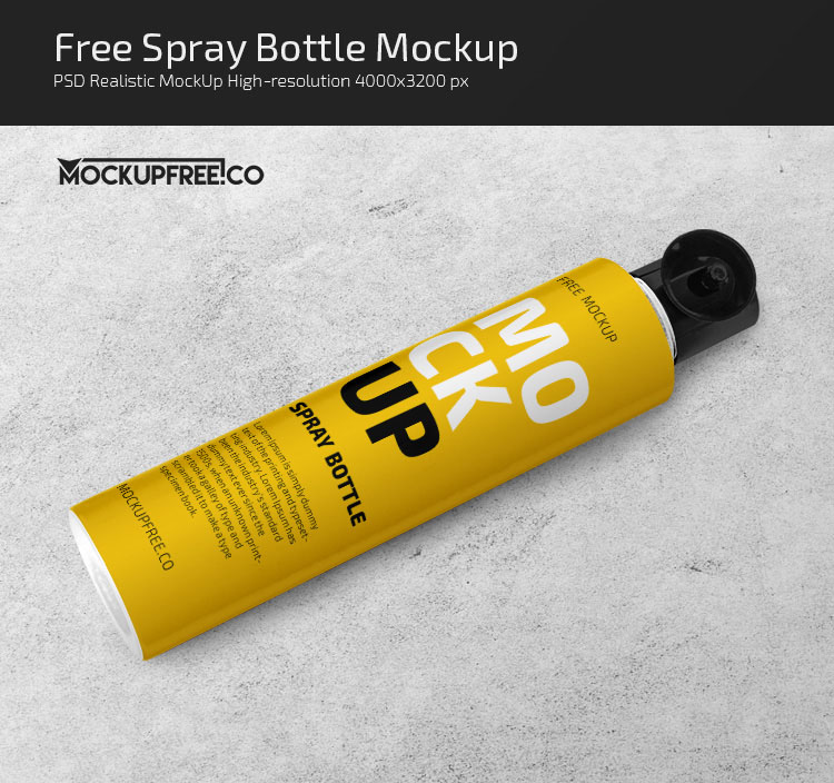 Spray Bottle – Free PSD Mockup