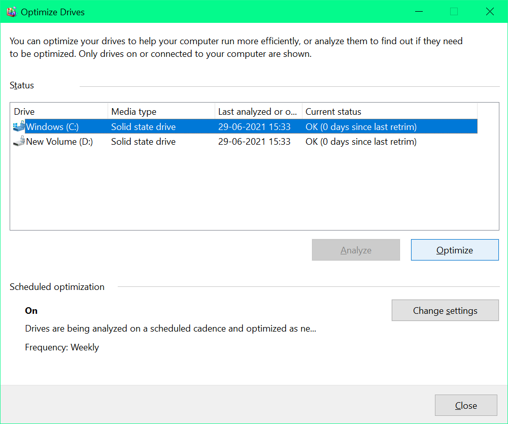 Perform Disk Defragmentation