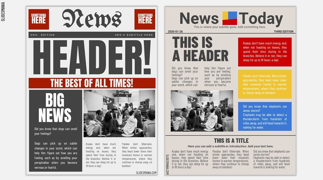 Free Customizable Newspapers Template