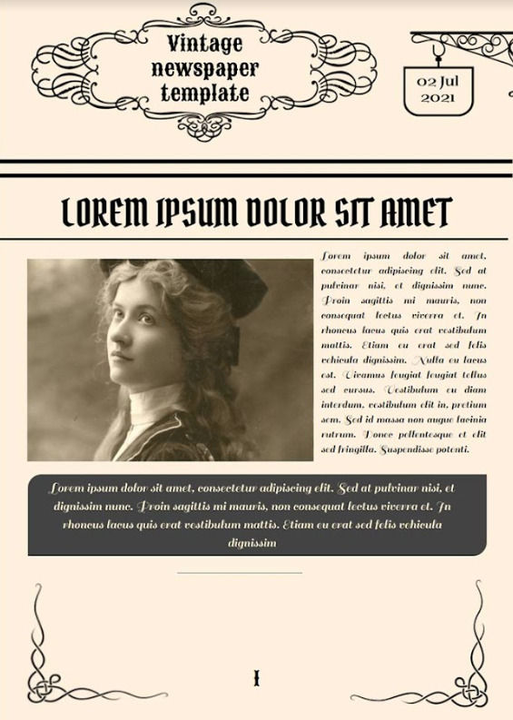 Vintage Newspaper Template